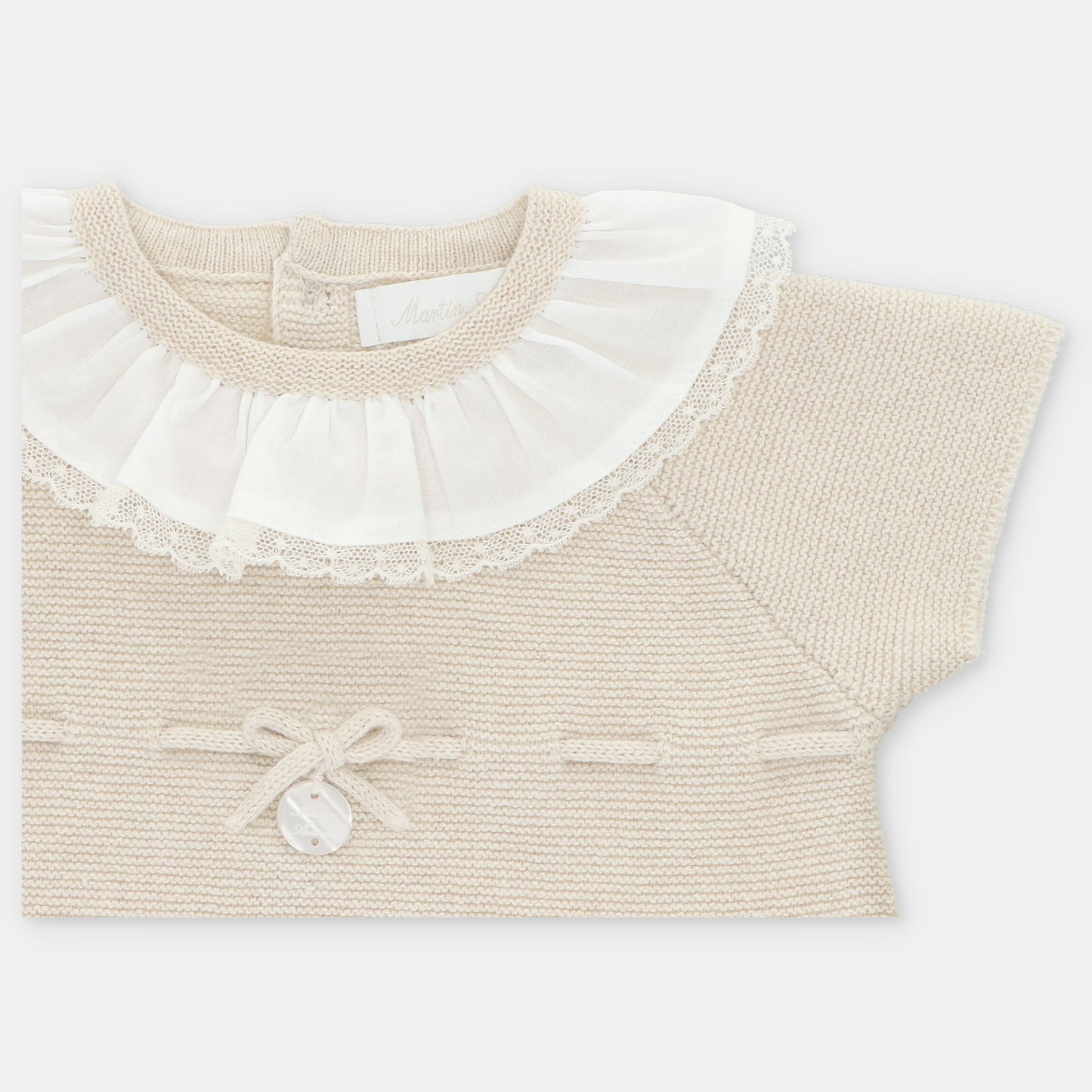 Martin Aranda - Cotton Knitted Frill Collar Romper
