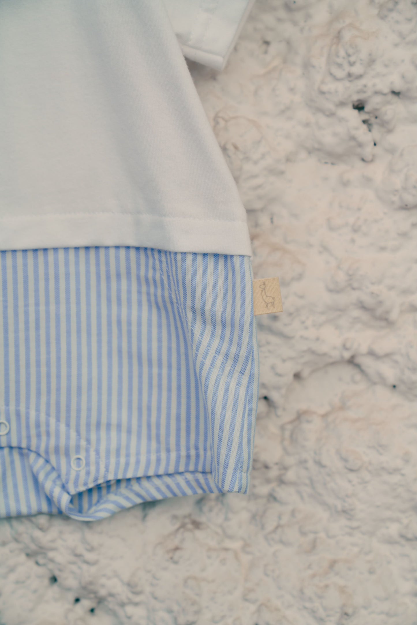 Baby Gi Blue & White Stripe Romper