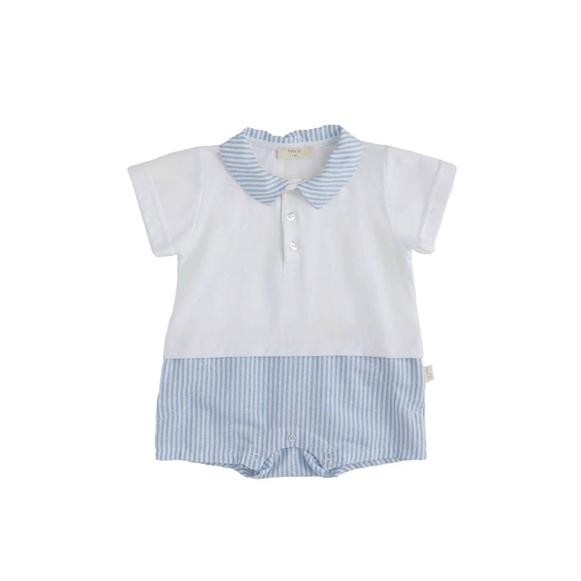 Baby Gi Blue & White Stripe Romper