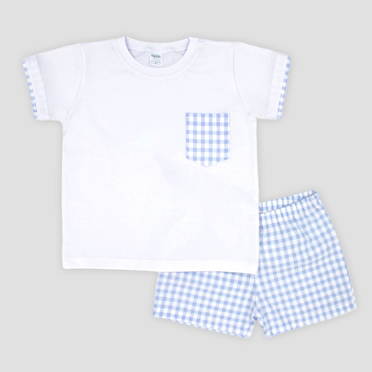 Rapife Boys Blue & White T-Shirt & Shorts Set
