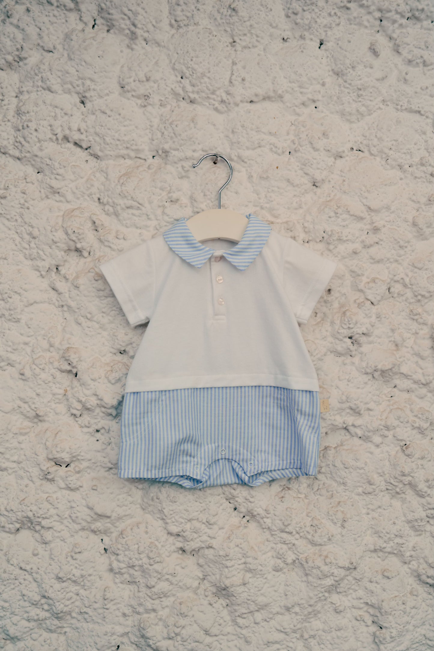 Baby Gi Blue & White Stripe Romper