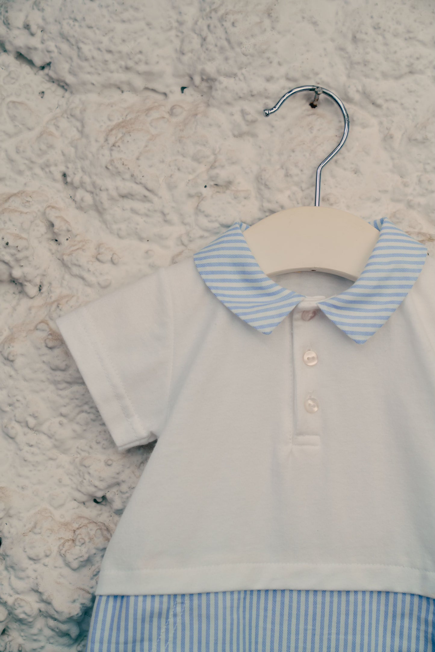 Baby Gi Blue & White Stripe Romper
