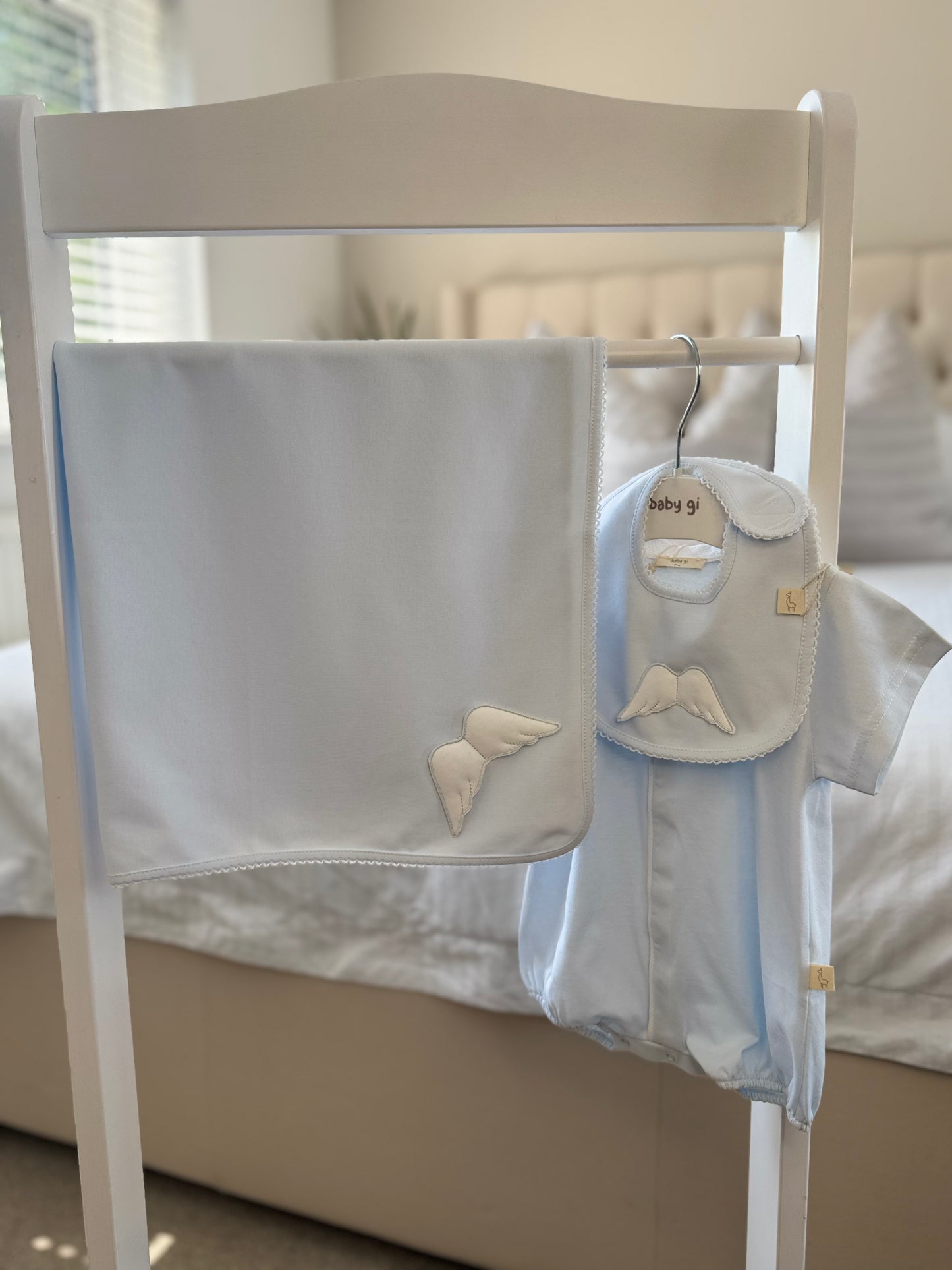 Baby Gi Blue Angel Wing Muslin/ Blanket