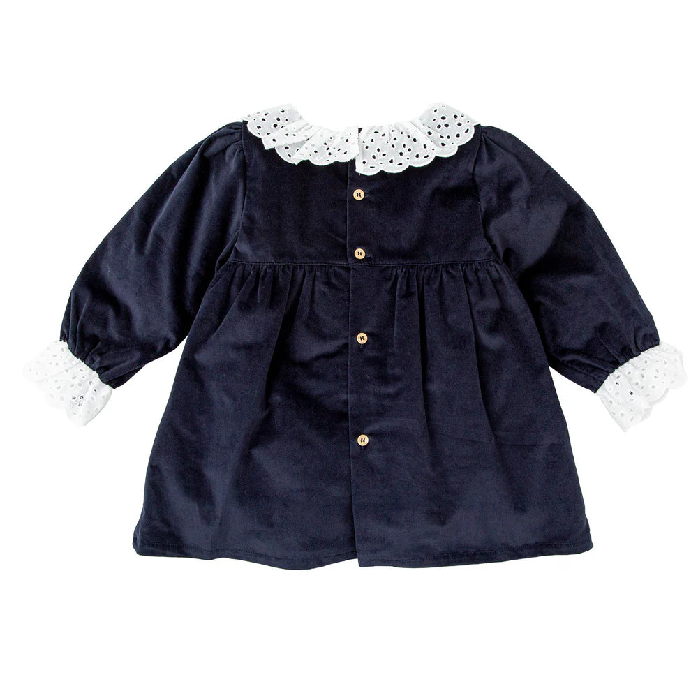 Babidu Navy Velvet Dress