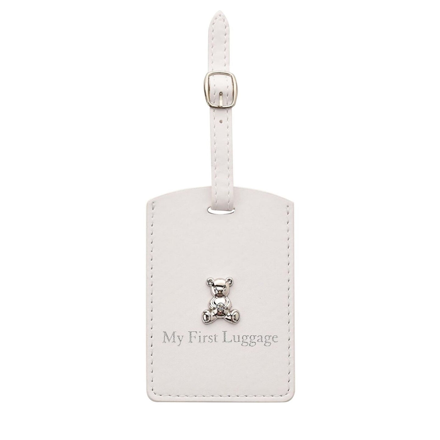 Button Corner My First Passport & Luggage Tag - White