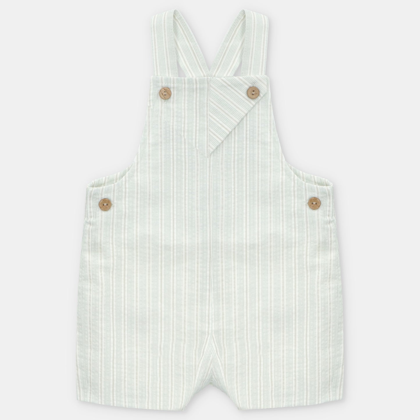 Martin Aranda - Green & White Stripe Dungarees