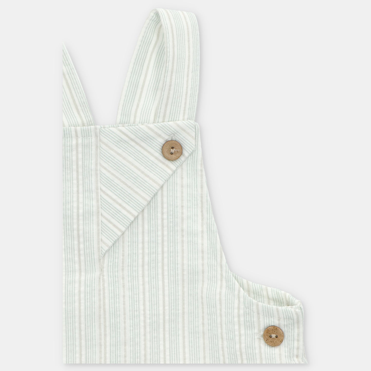 Martin Aranda - Green & White Stripe Dungarees