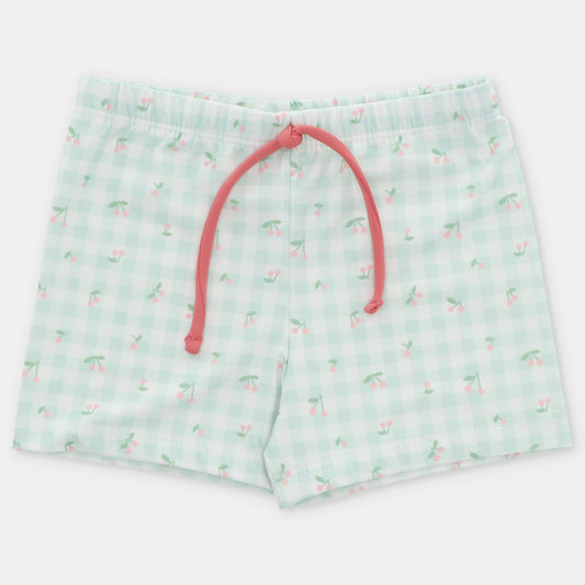 Martin Aranda Boys Green Cherry Boxer Trunks