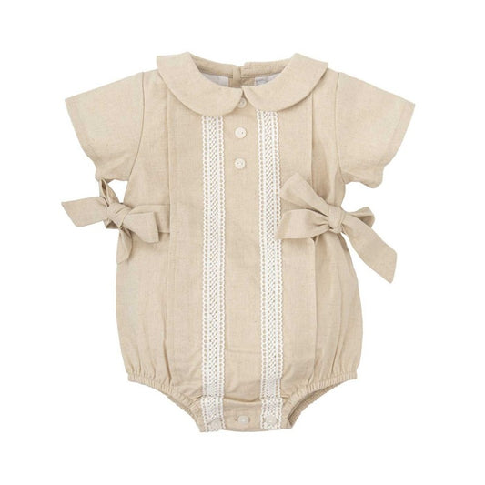 Babidu - Beige Linen Romper