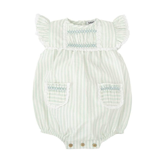 Babidu - Mint Stripe Romper