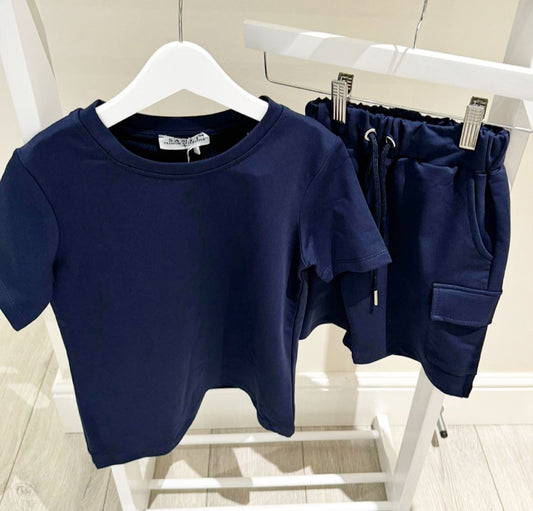 Boys Navy Two Piece