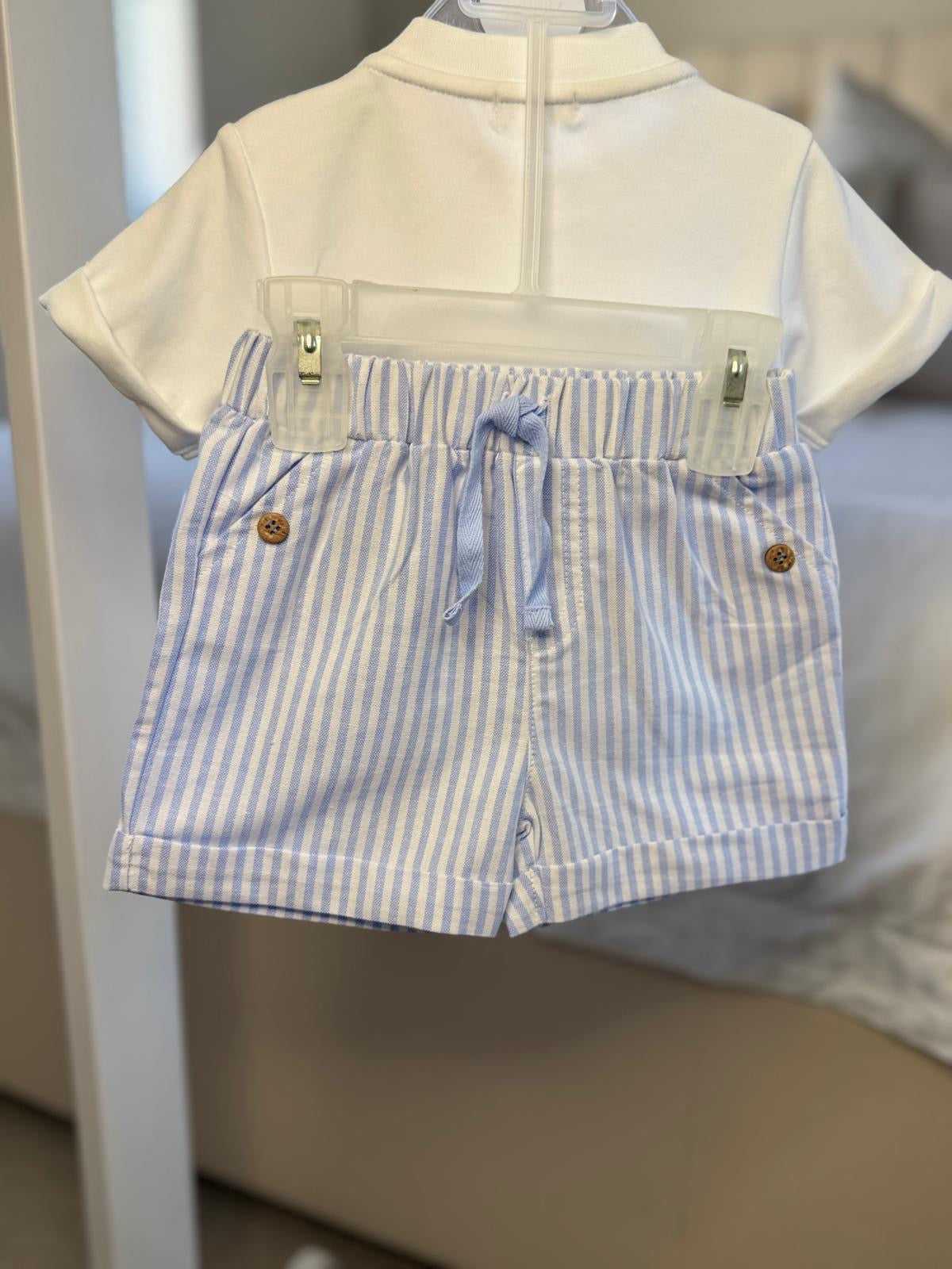 Mintini Baby - Striped Shorts & T-Shirt Set