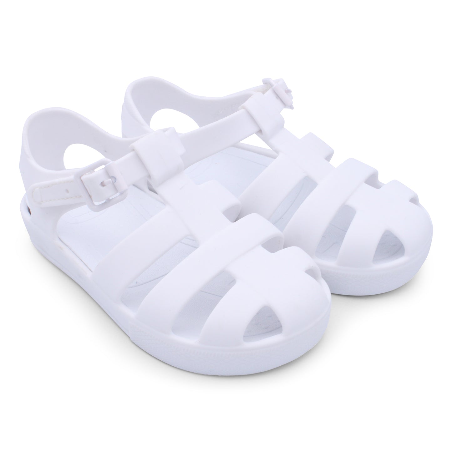 Marena Matt White Jelly Sandals