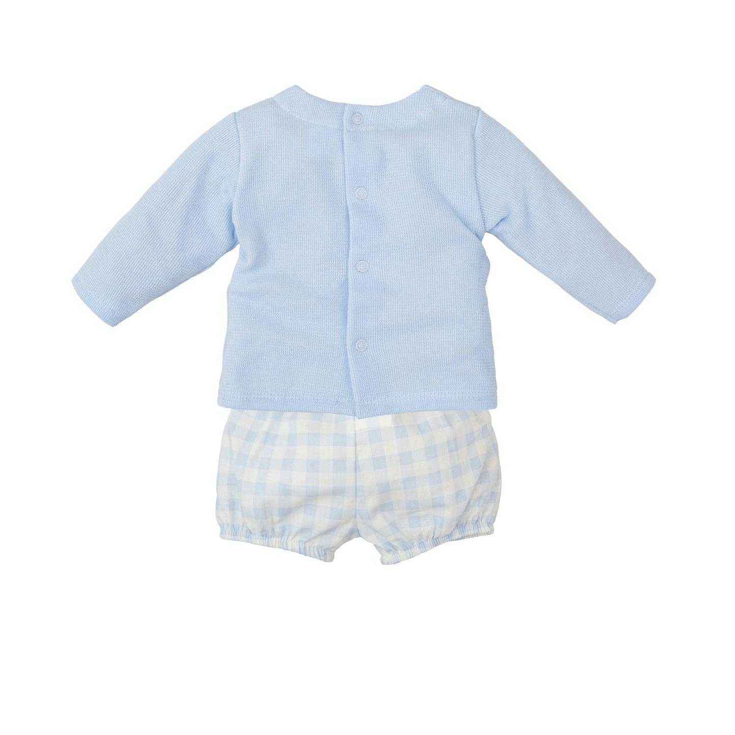 Babidu Gingham Blue Shorts Set