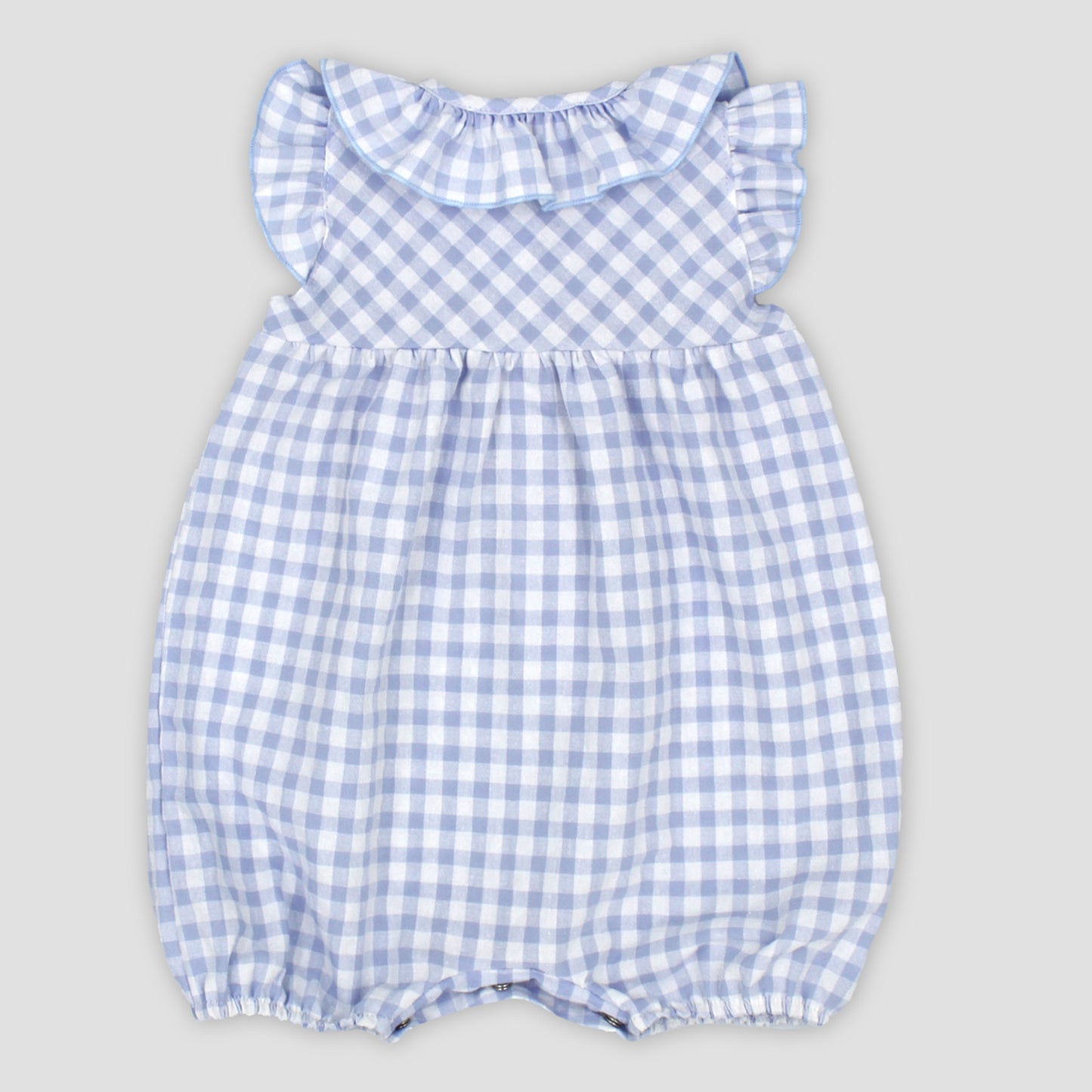 Rapife Girls Blue Check Romper