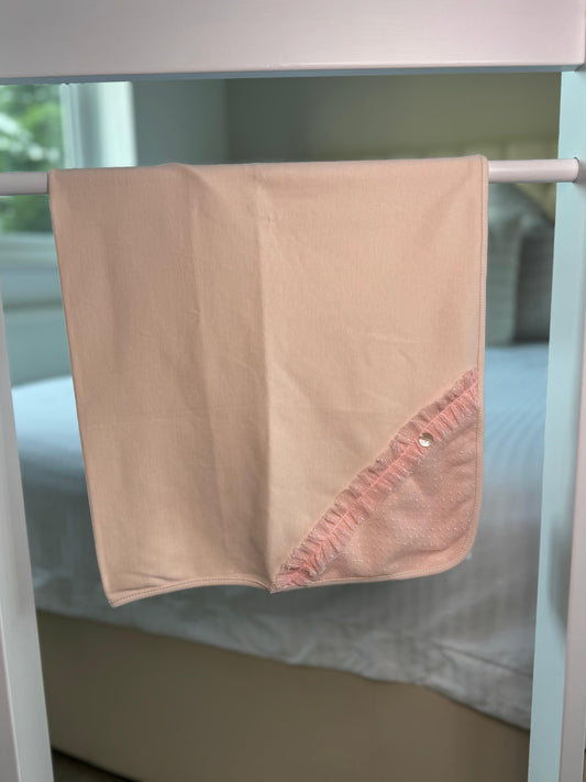 Baby Gi Peach Lace Trim Muslin