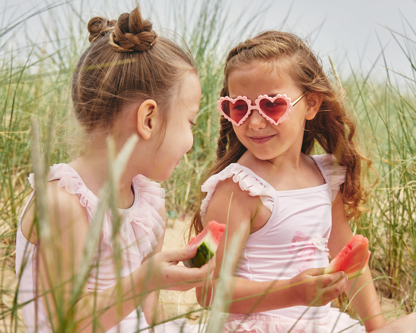 Caramelo Tulle Frill Glitter Bow Swimsuit