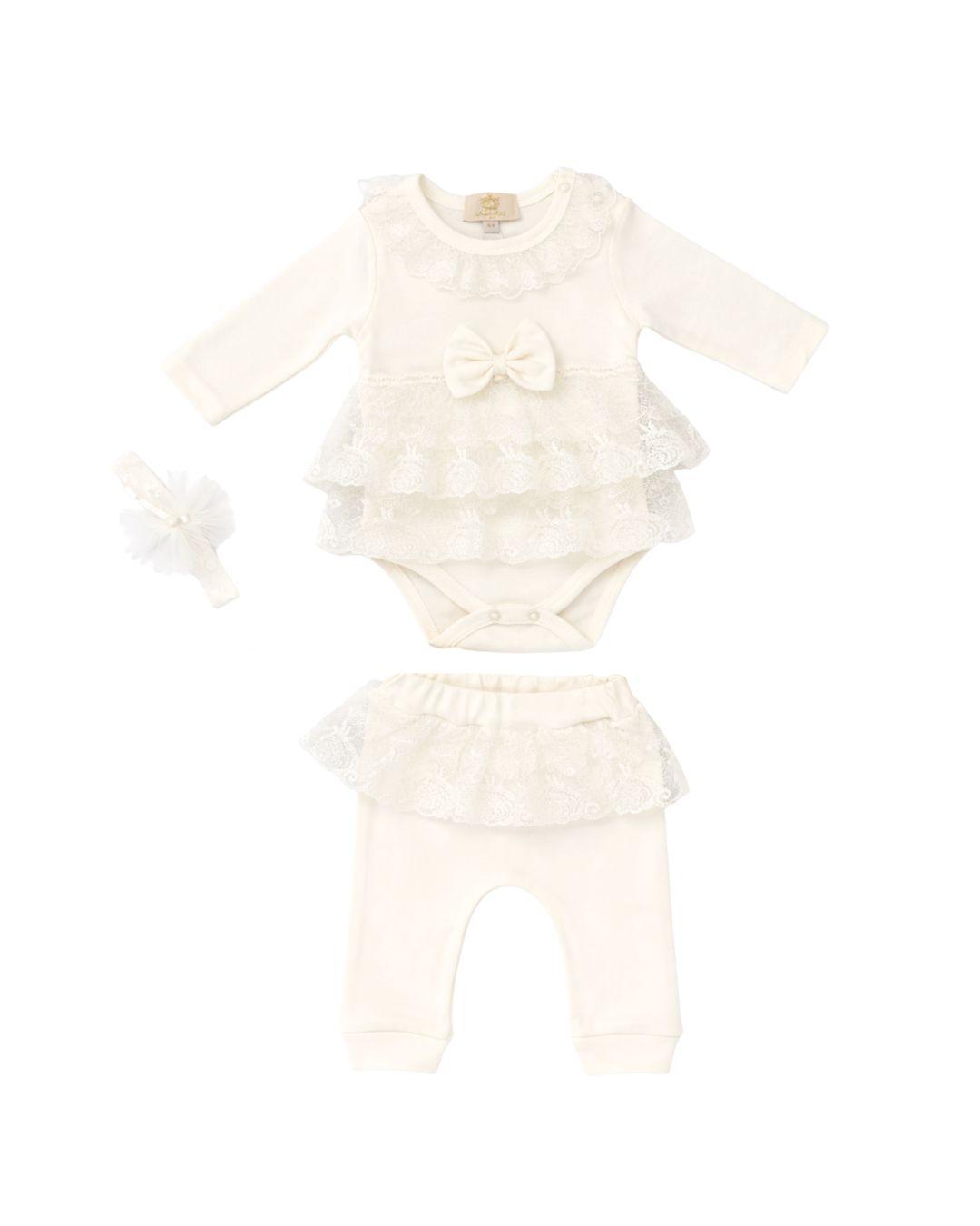 Caramelo Ivory Baby Girl Two Piece Set