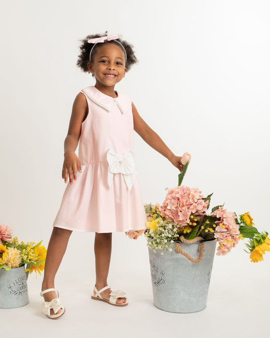 Caramelo Pink Woven Sailor Dress