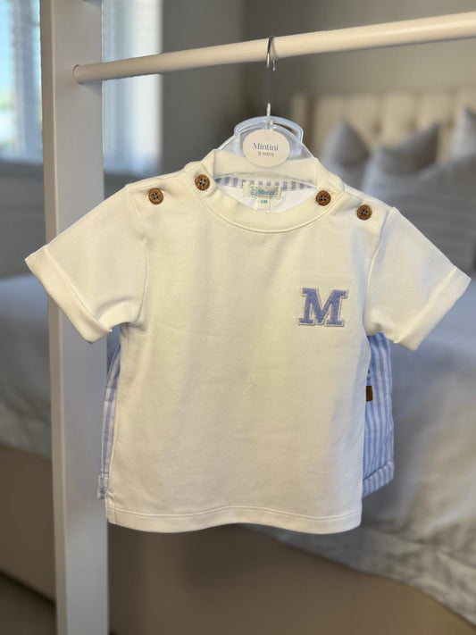 Mintini Baby - Striped Shorts & T-Shirt Set