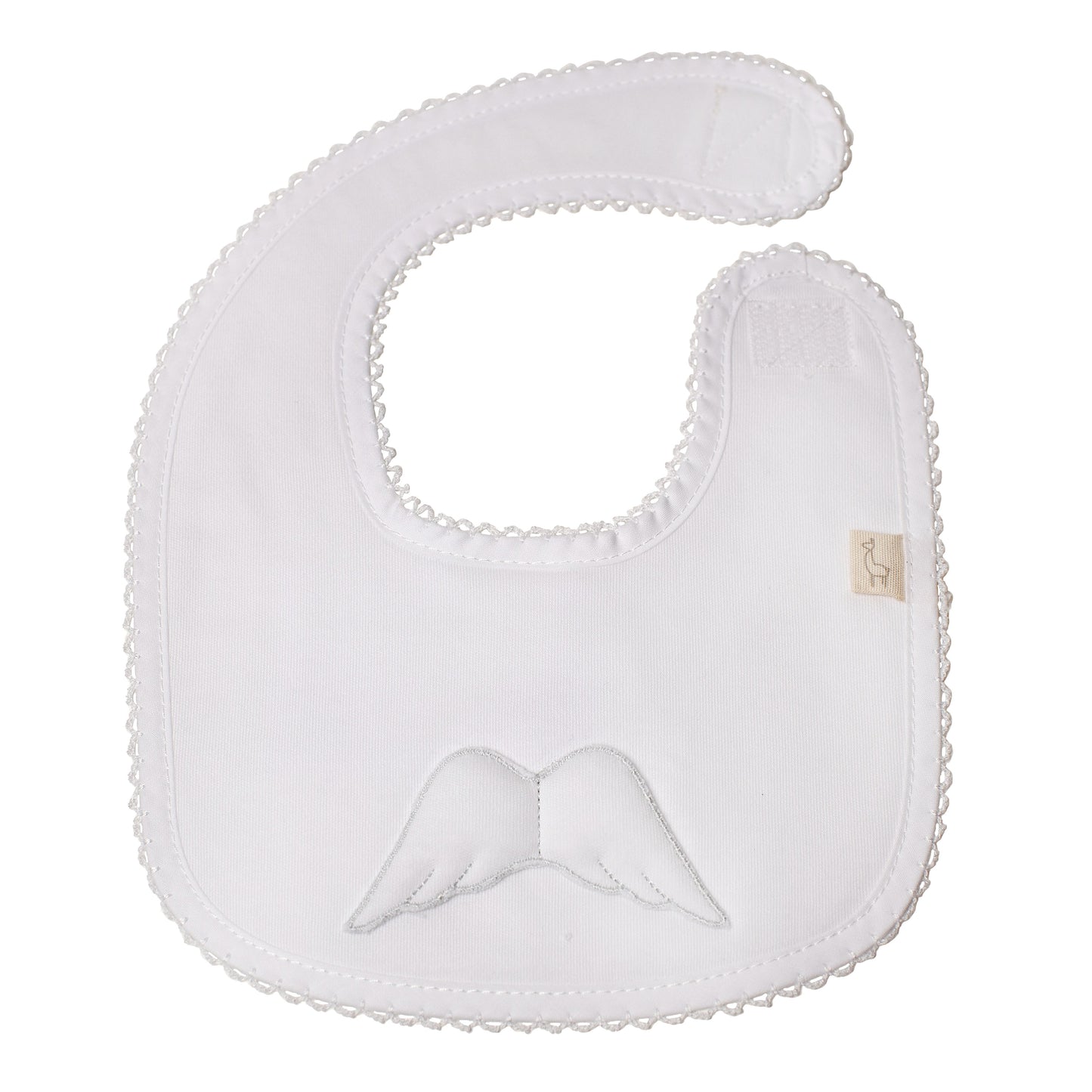 Baby Gi - Angel Cotton Bib in White