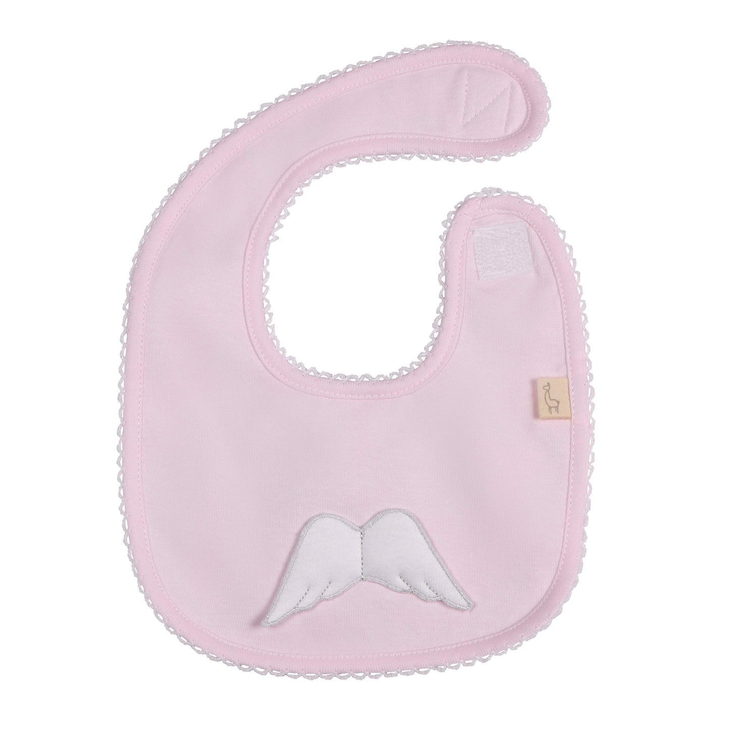 Baby Gi - Angel Cotton Bib in Pink