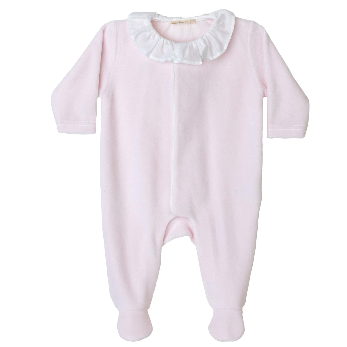 Baby Gi - Angel Velour Frilly Babygrow - PINK