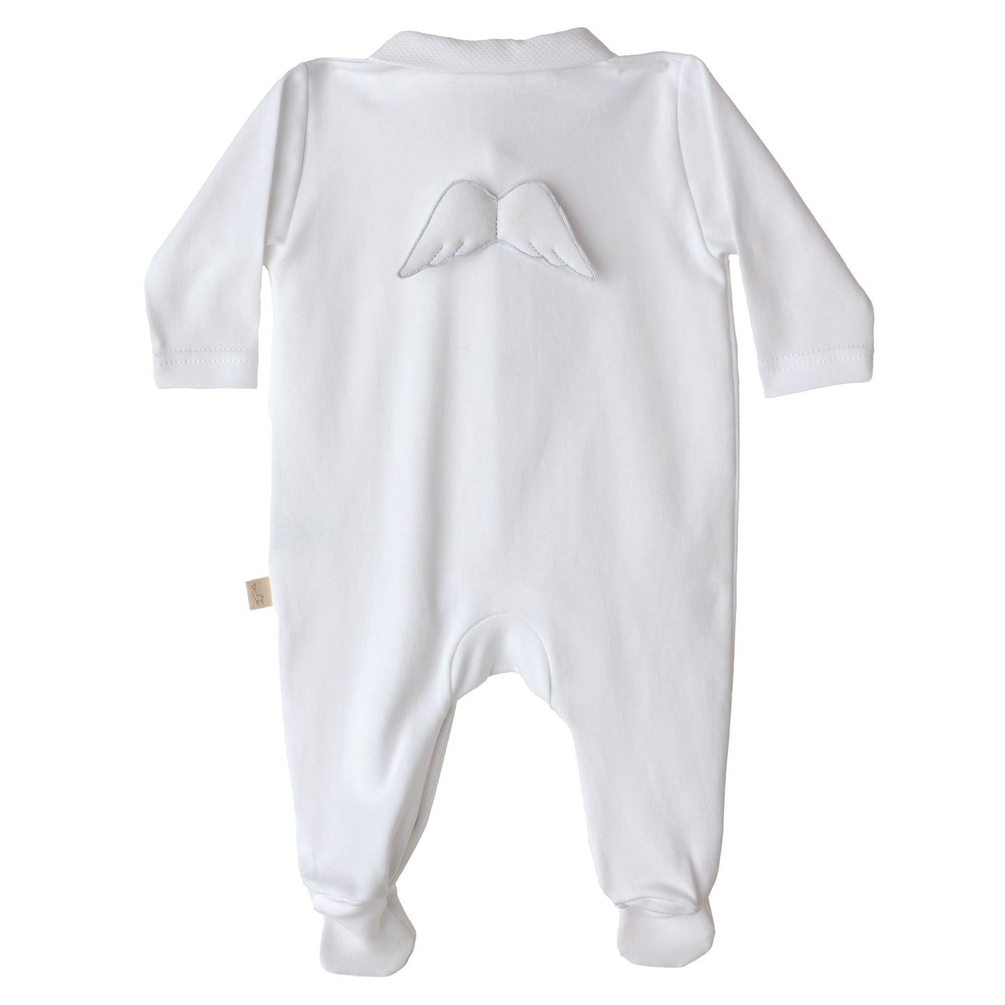 Baby Gi - Angel Cotton Babygrow in White