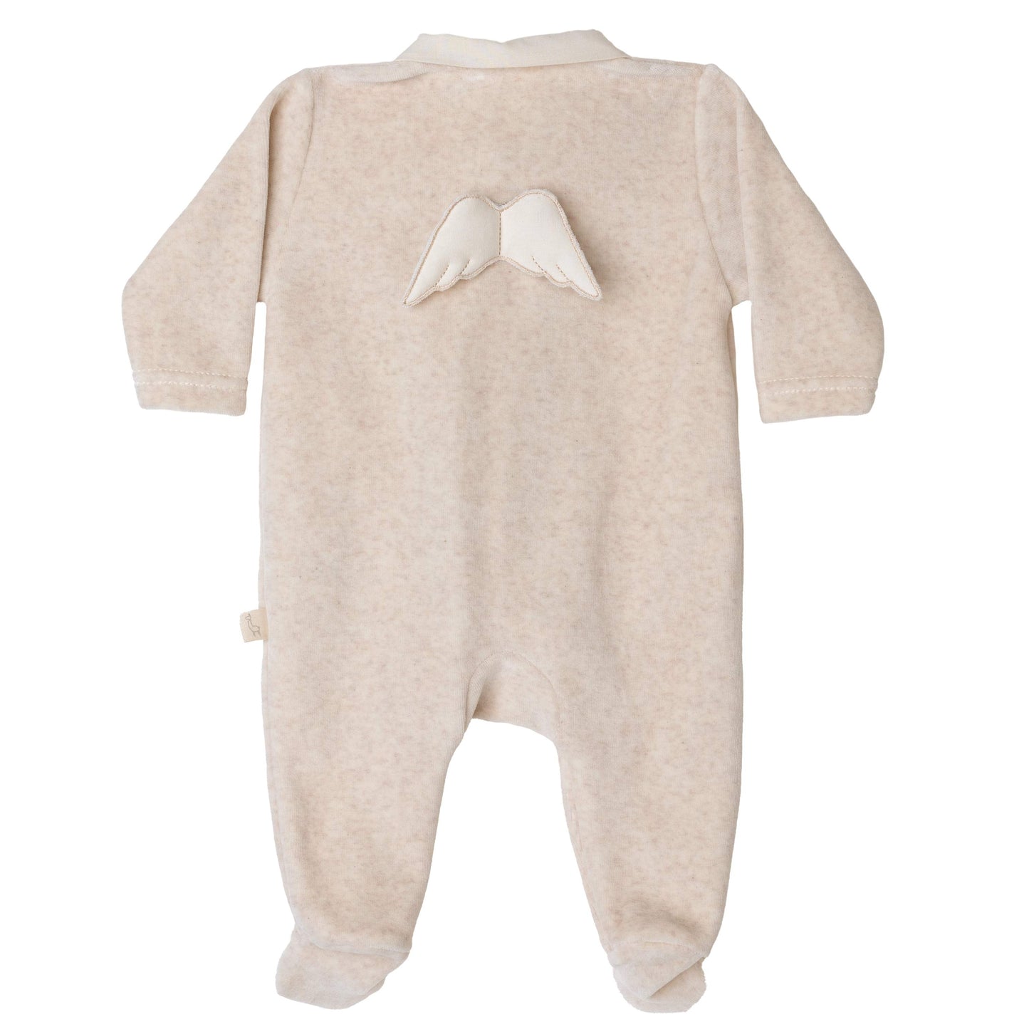 Baby Gi - Angel Velour Babygrow - CAMEL