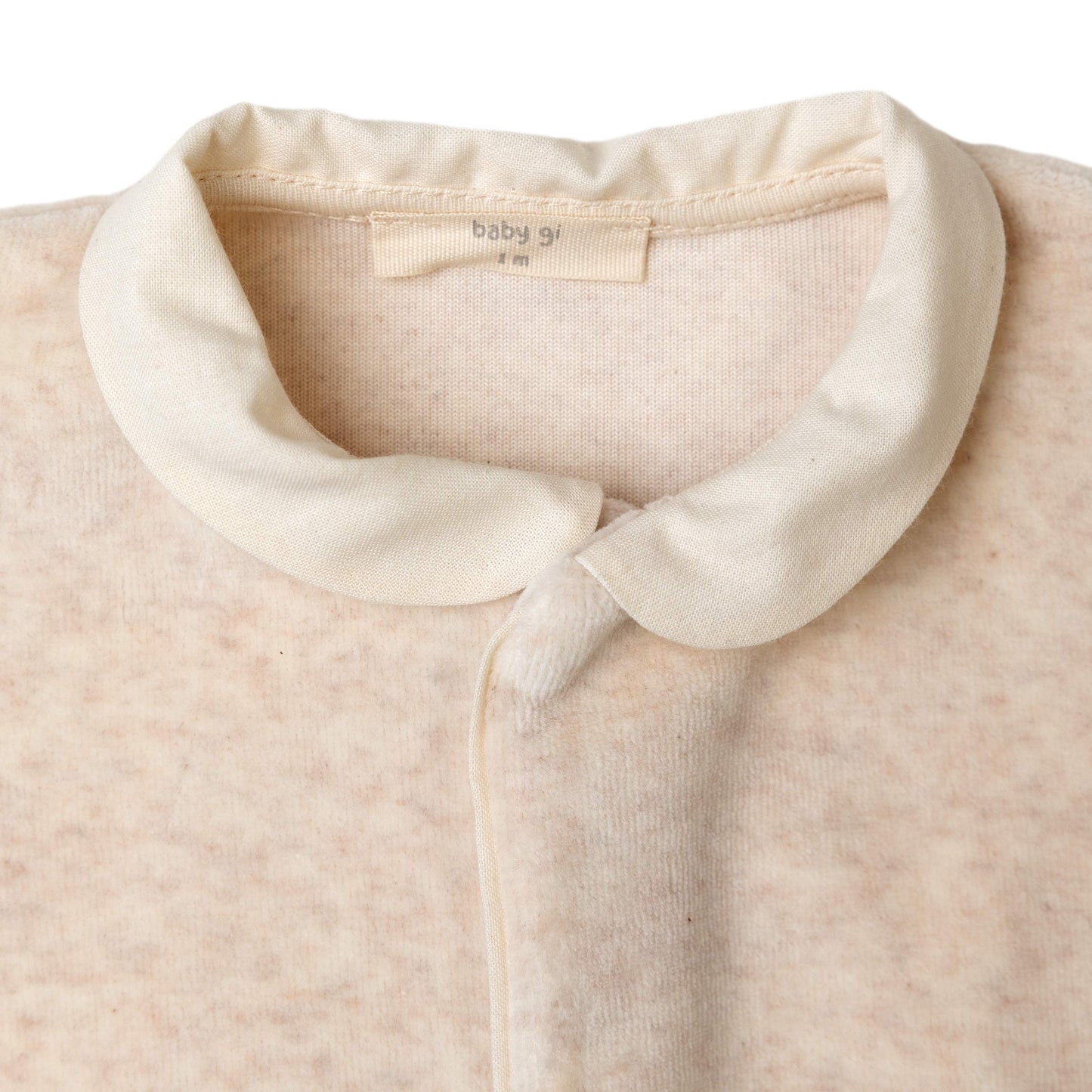 Baby Gi - Angel Velour Babygrow - CAMEL