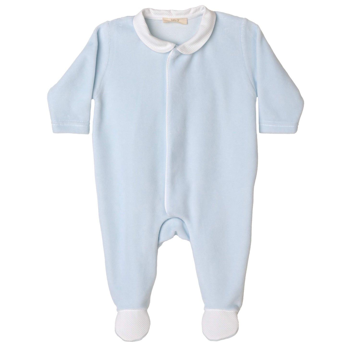 Baby Gi - Angel Velour Babygrow - BLUE