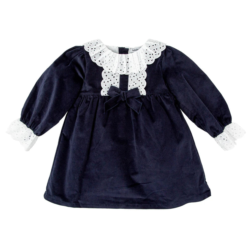 Babidu Navy Velvet Dress