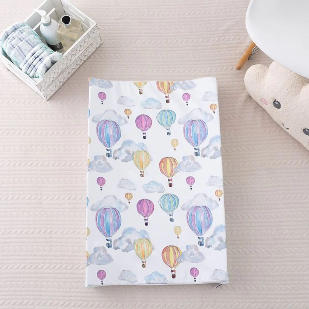 Gilded Bird Wedge Baby Changing Mat - Balloon Festival White