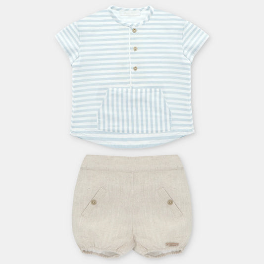 Martin Aranda Boys Blue 2pcs Shirts and Shorts