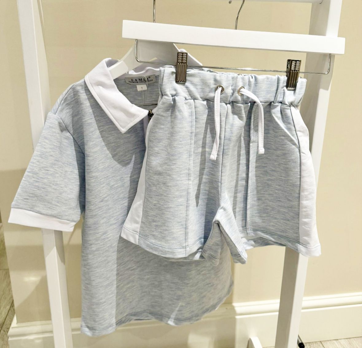 Boys Baby Blue 2 Tone Two Piece