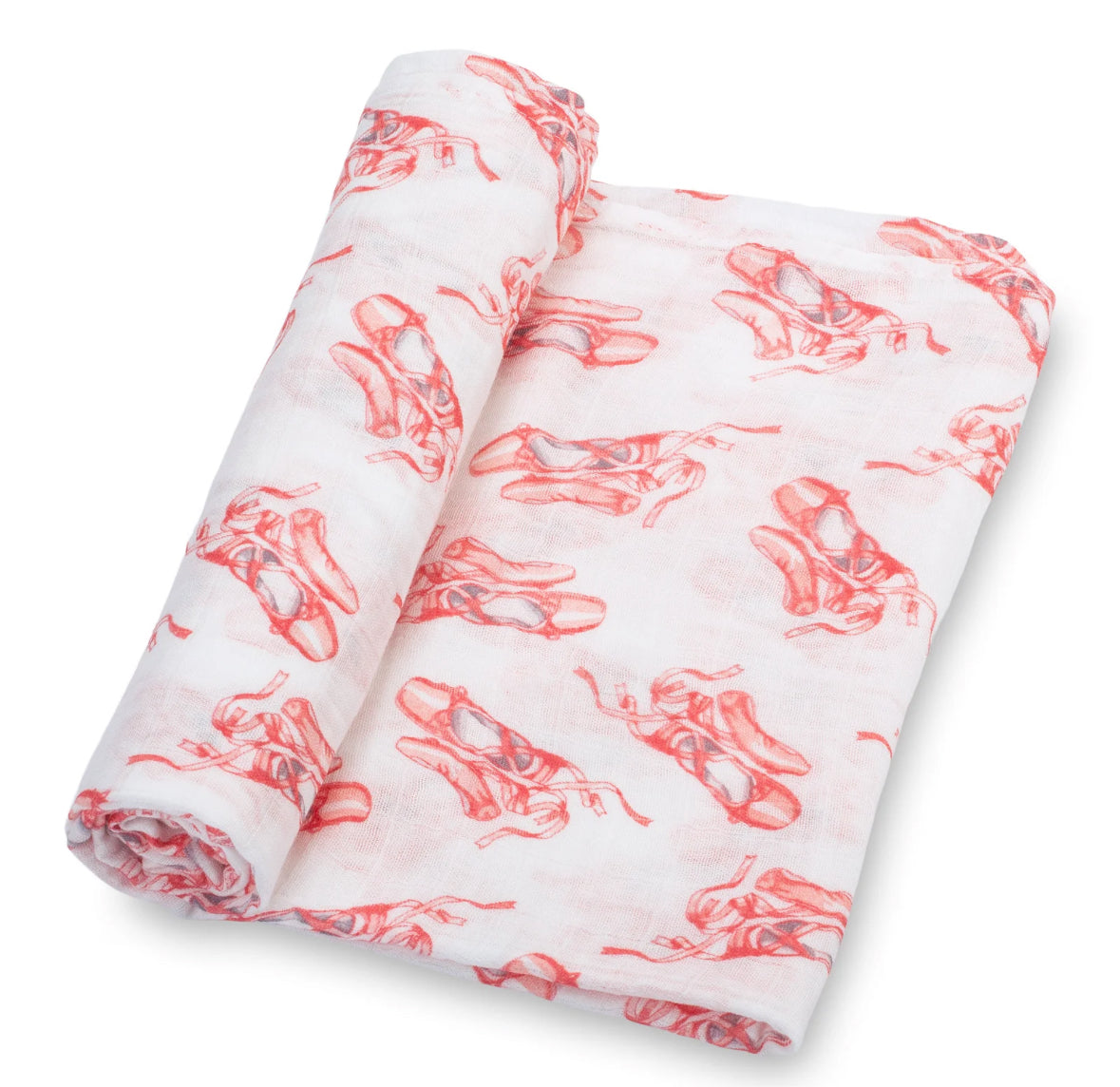 Lolly Banks - On Pointe Ballet Shoe Baby Swaddle Blanket