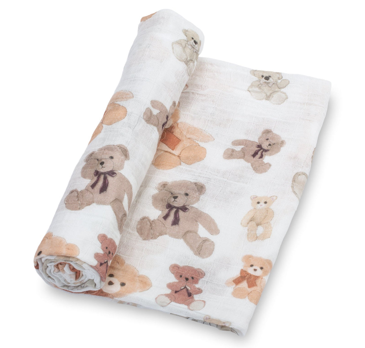 Lolly Banks - Teddy Bear Hugs Baby Swaddle Blanket