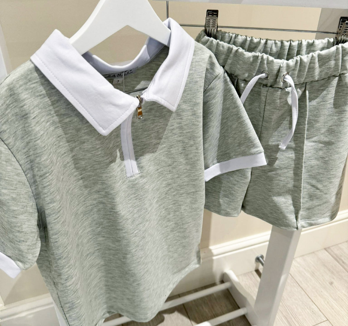 Boys Green 2 Tone Two Piece