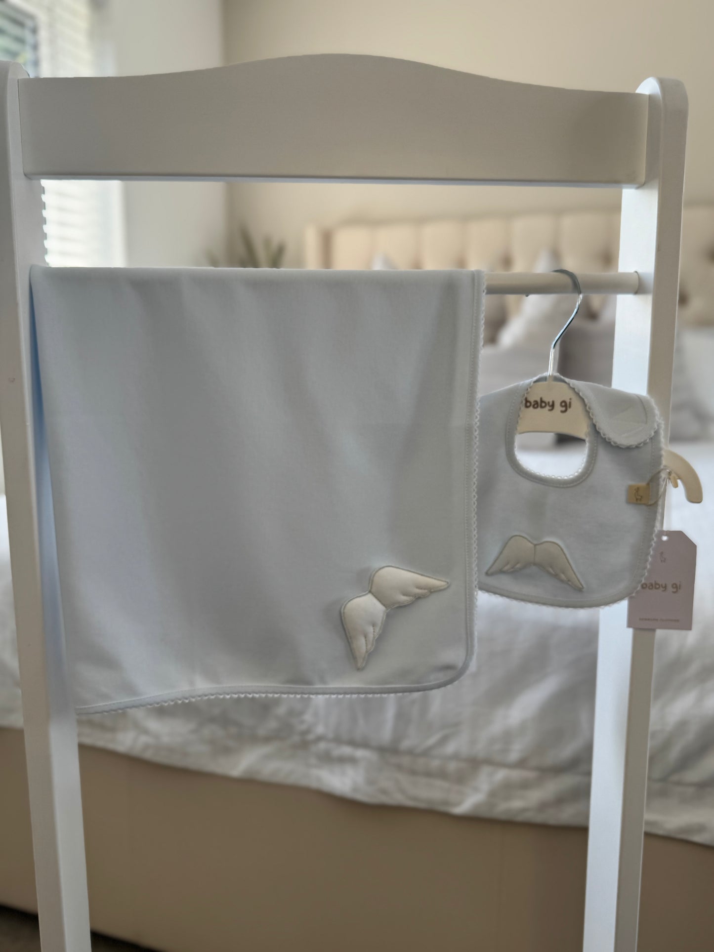 Baby Gi Blue Angel Wing Muslin/ Blanket