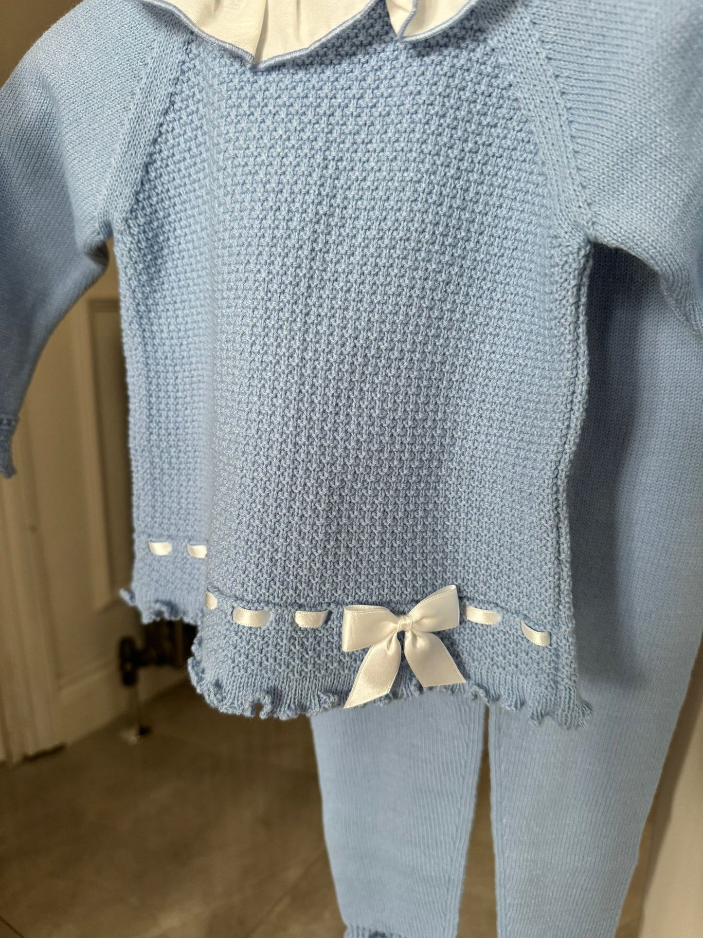 Blue Knit Two Piece