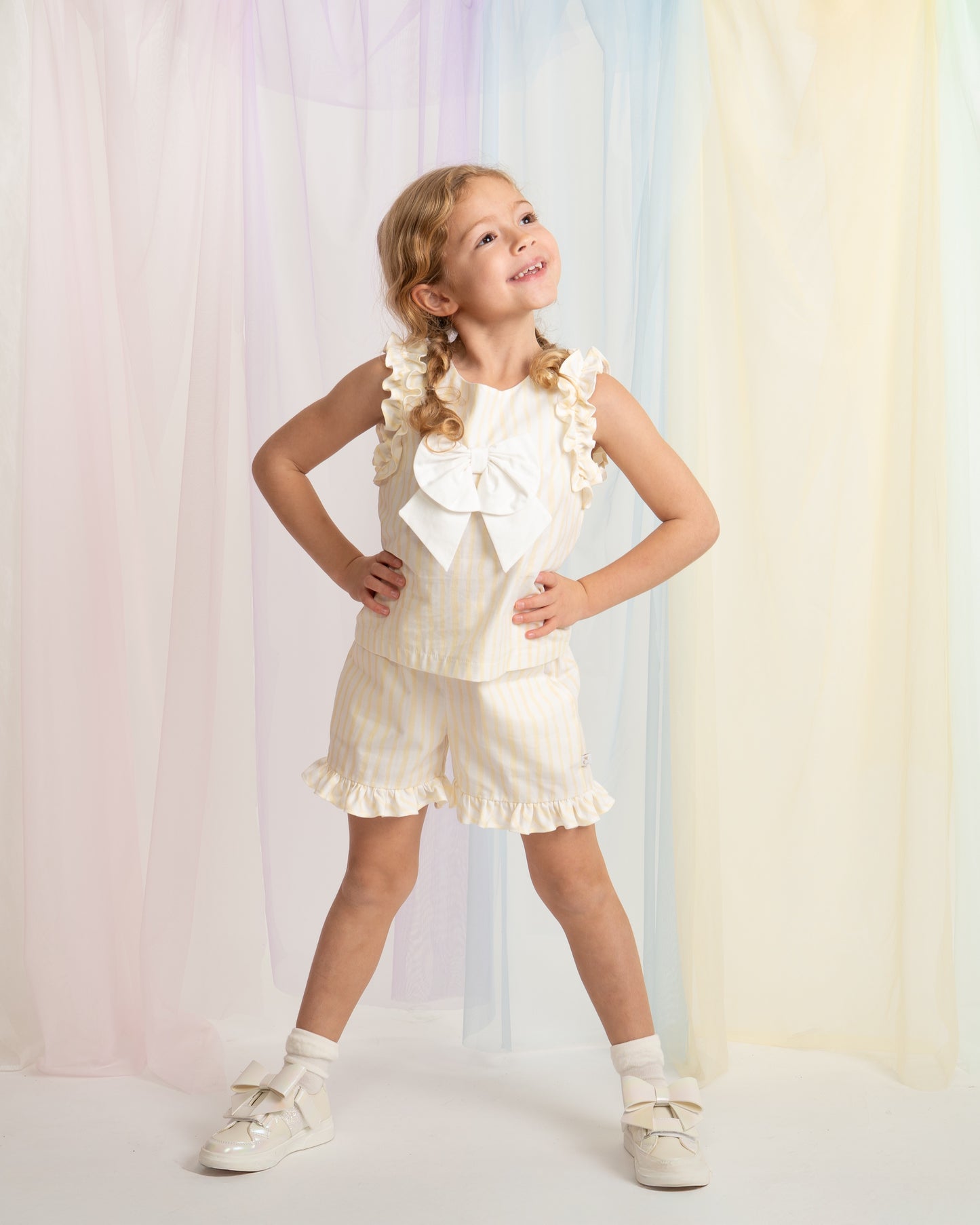 Caramelo Layered Ruffle Short Set