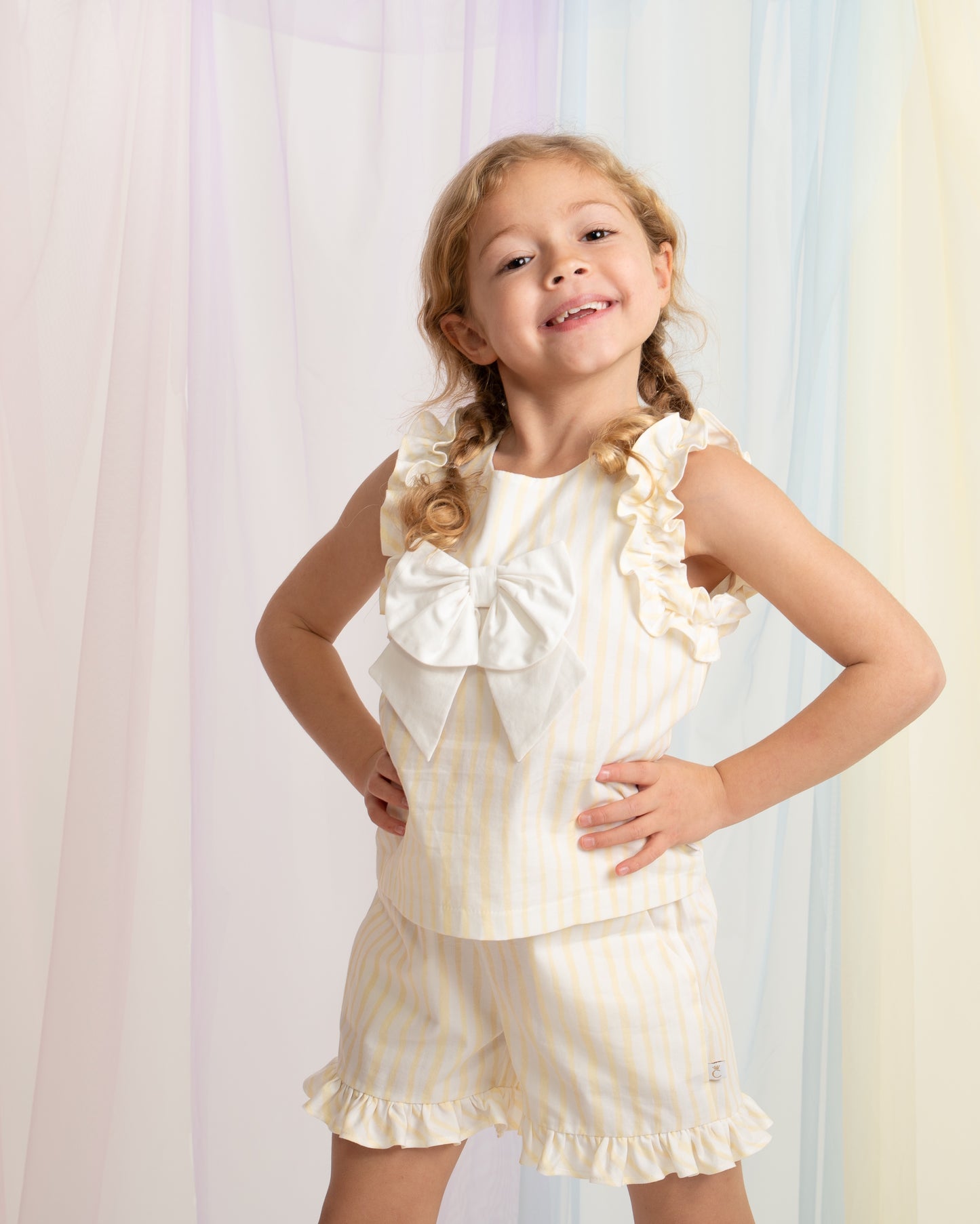 Caramelo Layered Ruffle Short Set