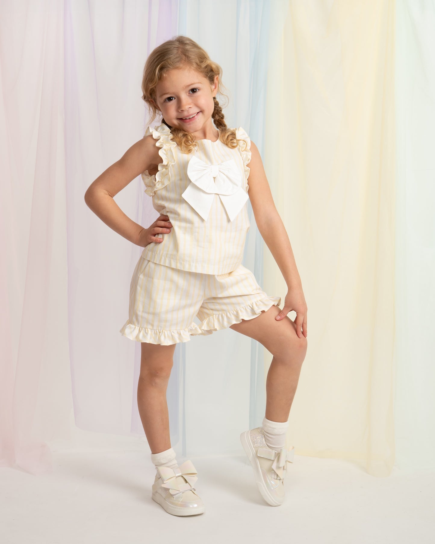 Caramelo Layered Ruffle Short Set