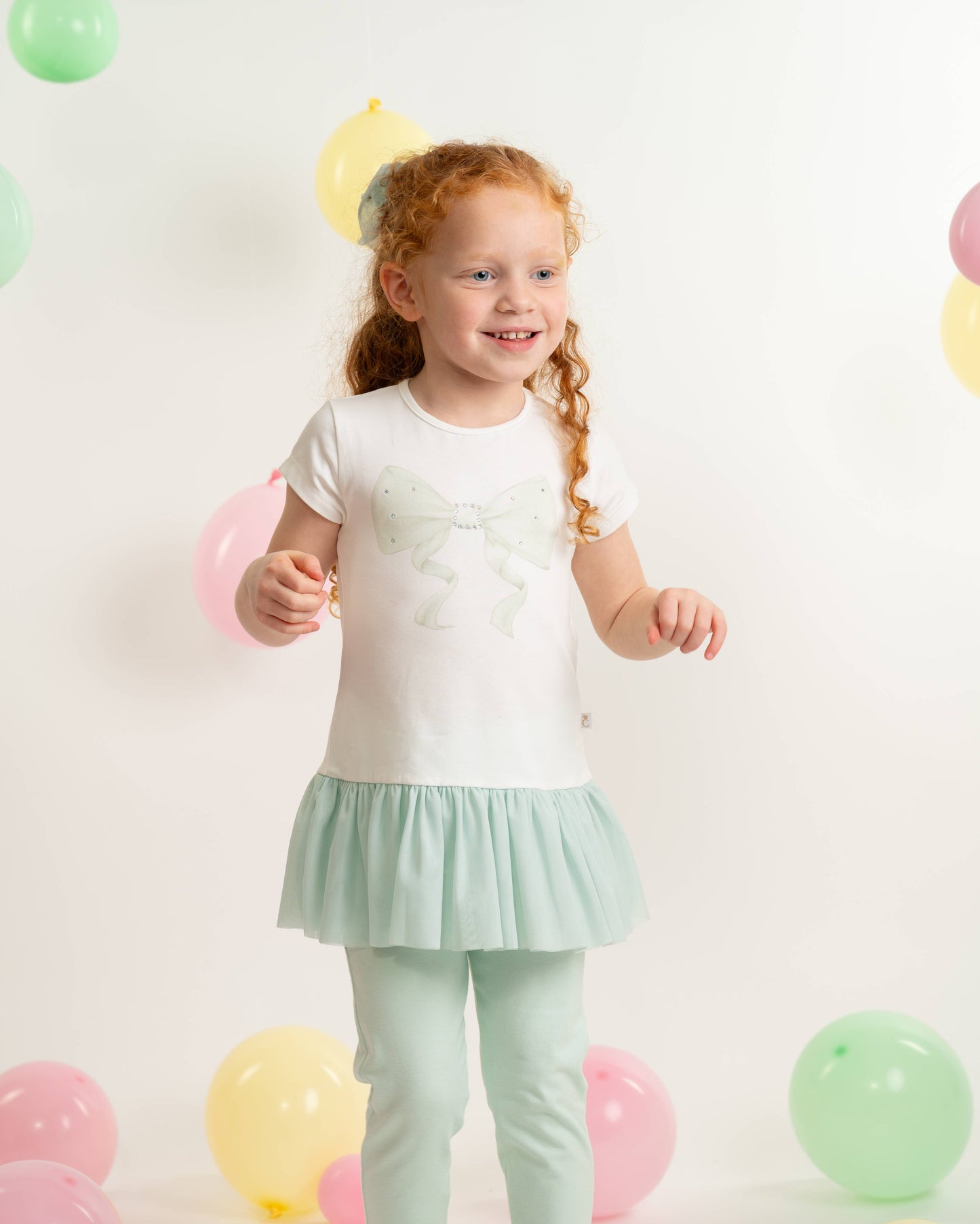 Caramelo Mint Bow Legging Set