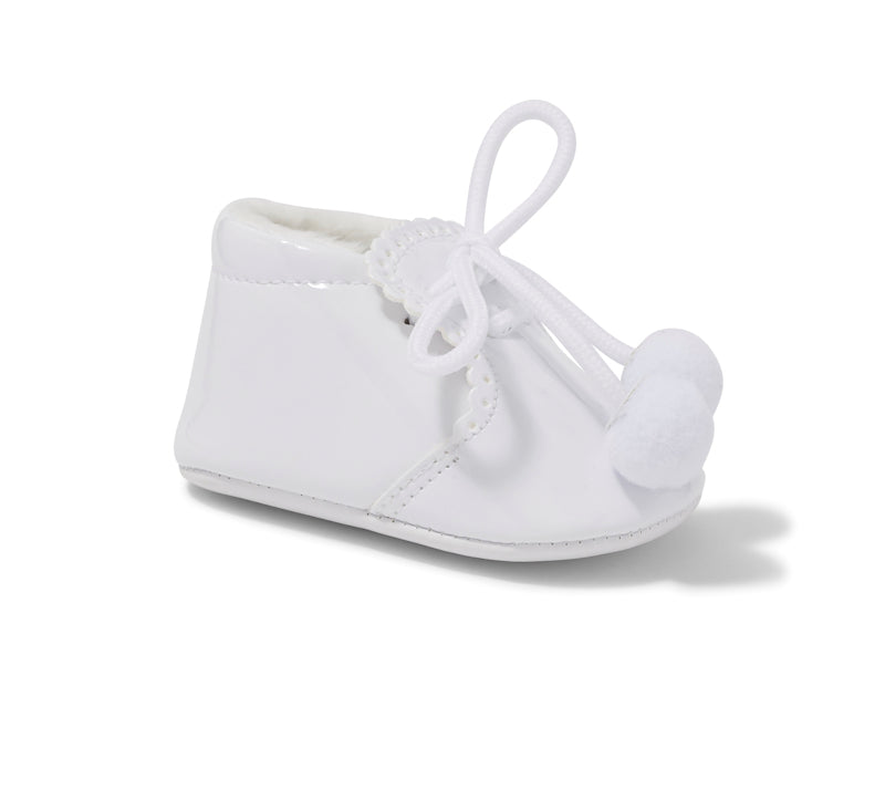 Sevva Baby White Pom Pom Shoes