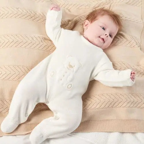 White Teddy Knit Onesie