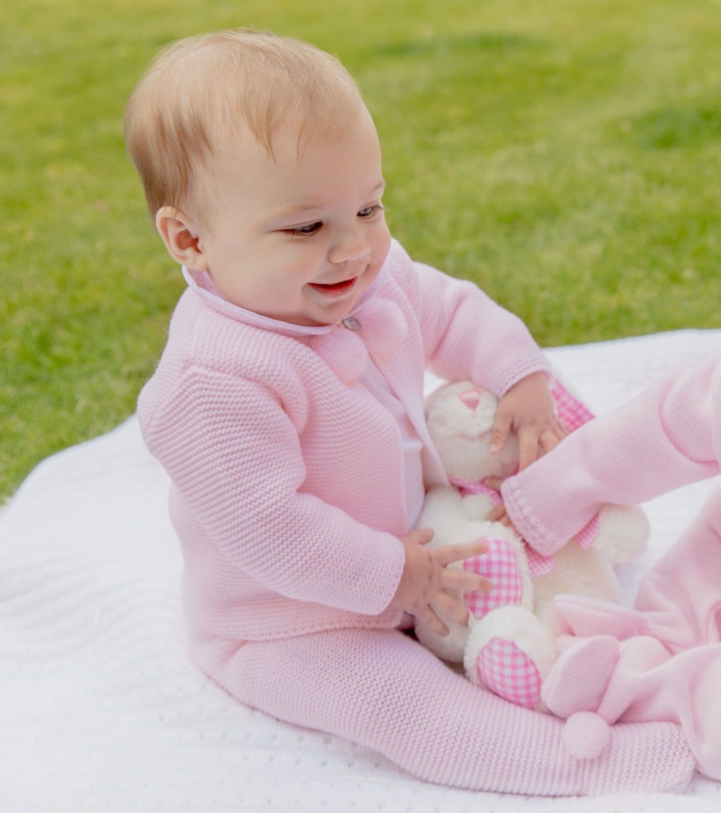 Pink Pom Pom Knitted Set