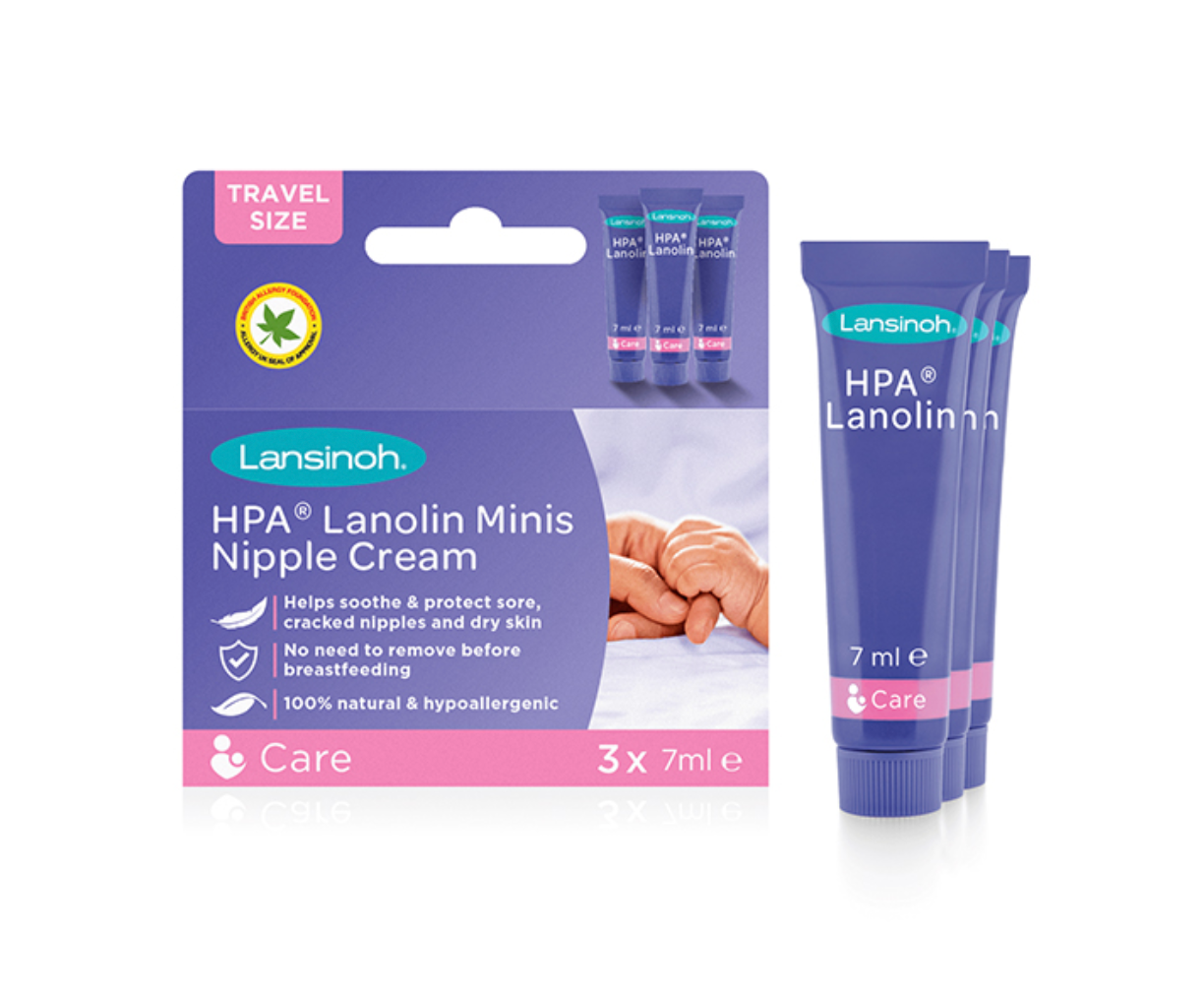 Lansinoh HPA Lanolin Minis Nipple Cream 7ml 3Pk