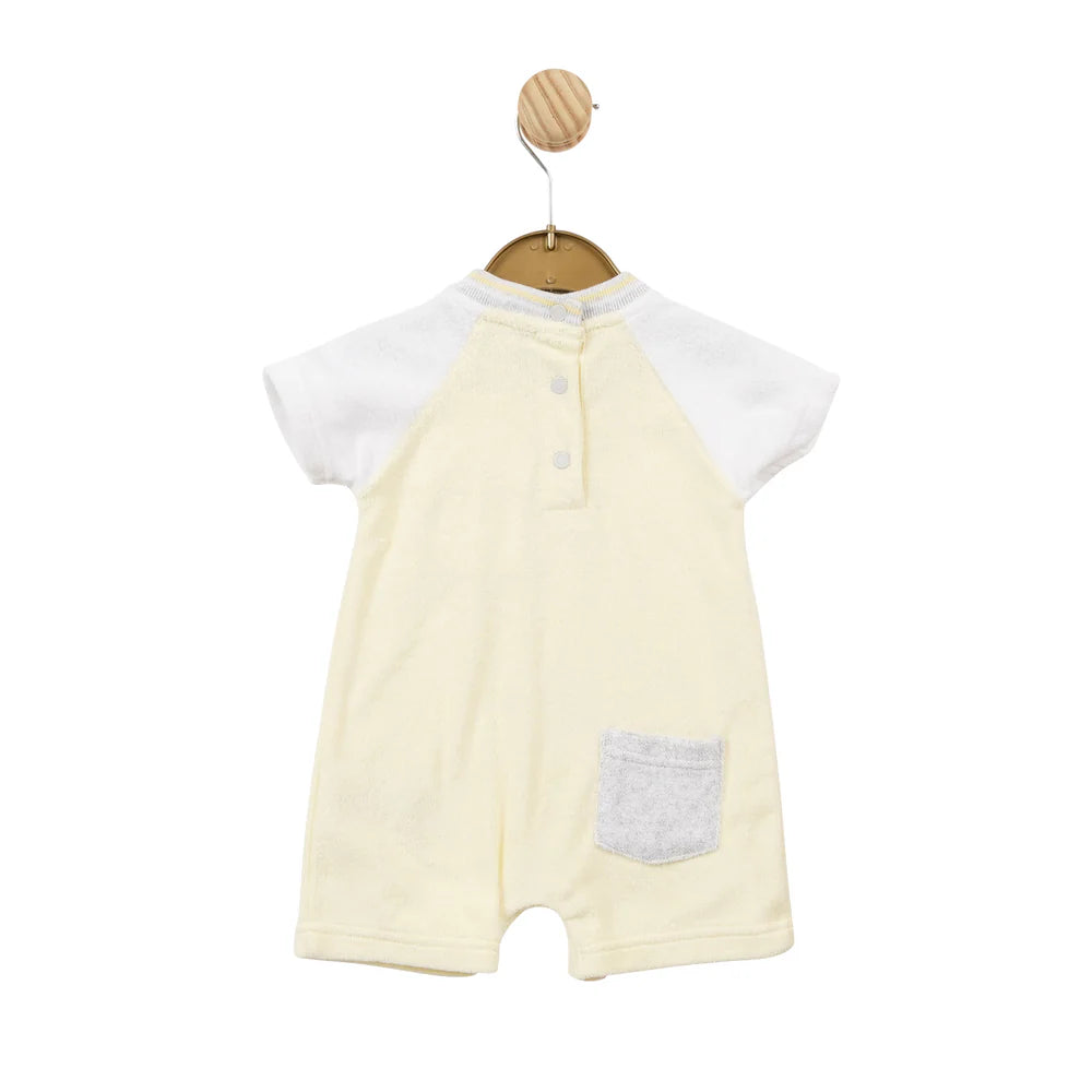 Mintini - Lemon & White Towelling Romper