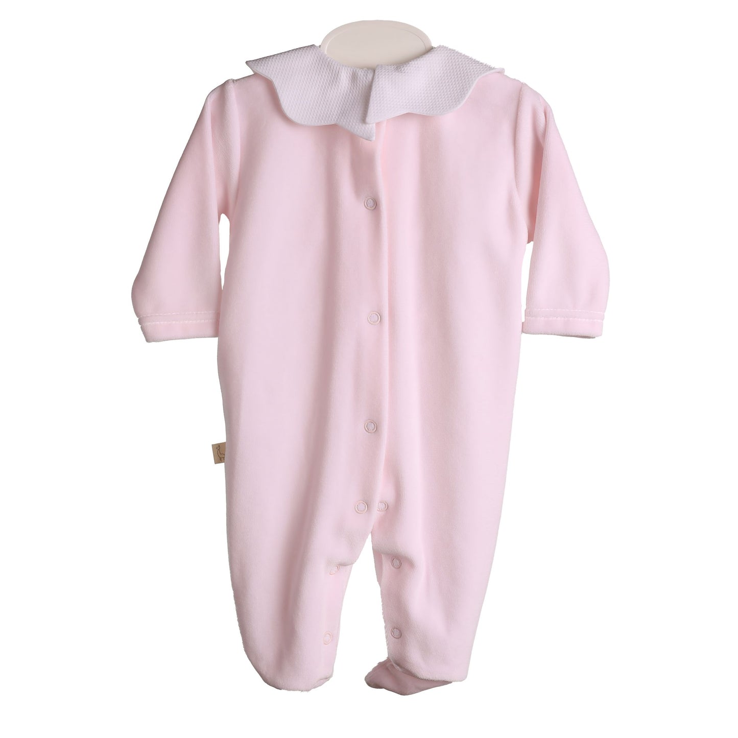 Baby Gi - Velour Pique Babygrow PINK